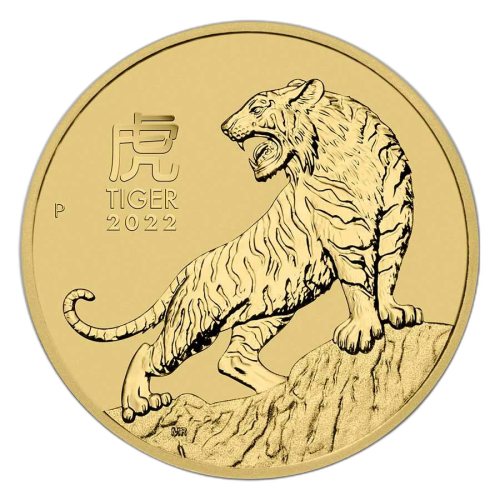 Thumbnail 10 oz Lunar Gouden Munt 2022 voorkant