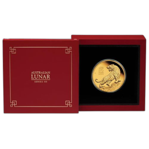 Thumbnail 1 oz Lunar Proof Gouden Munt 2022 voorkant