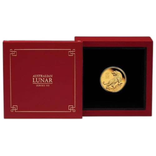 Thumbnail 1/4 oz Lunar Gouden Munt 2022 perspectief 1