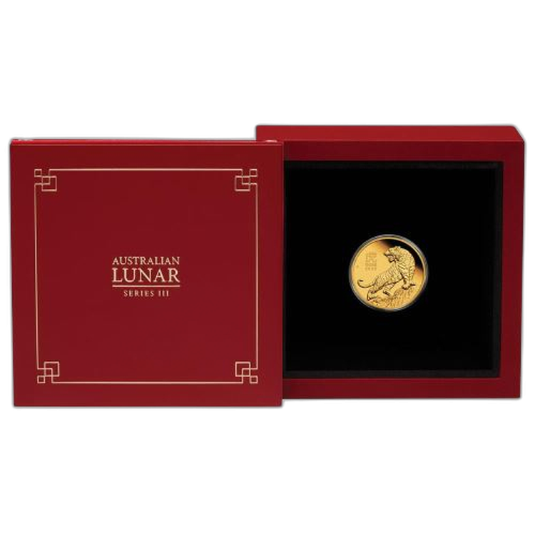 1/10 oz Lunar Proof Gouden Munt 2022 voorkant