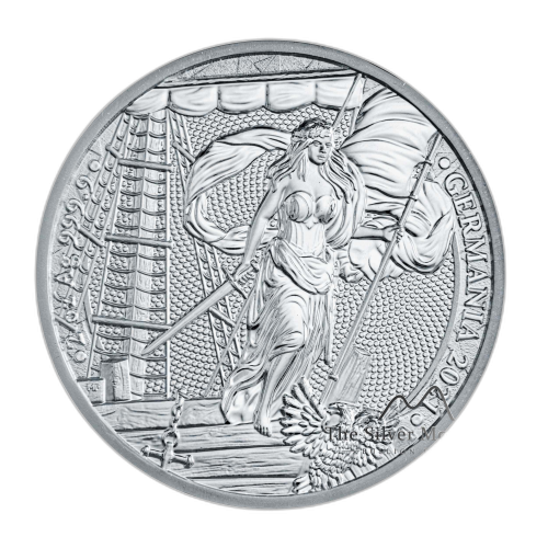 Thumbnail 2 oz Germania Zilveren Munt 2021 voorkant