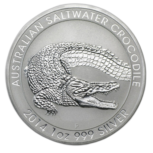 Thumbnail Saltwater Crocodile - 1 troy ounce zilveren munt 2015 voorkant