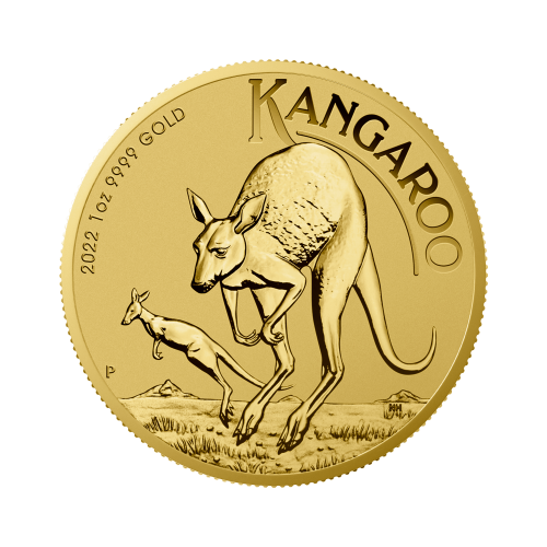 Thumbnail 1 oz Kangaroo Gouden Munt 2022 voorkant