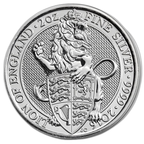 Thumbnail 2 oz Queens Beasts d'Argent 2016 front