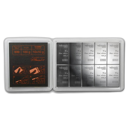 Thumbnail 100g Valcambi Silver Bar front