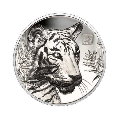 Thumbnail 1 oz Lunar Zilveren Munt 2022 voorkant