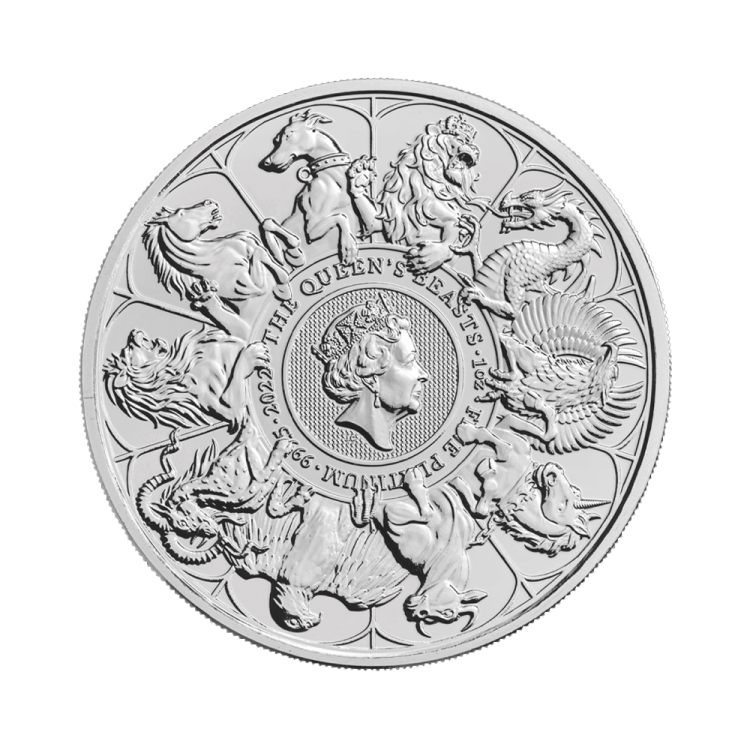 1 oz Royal Mint Platina Munt 2022 voorkant