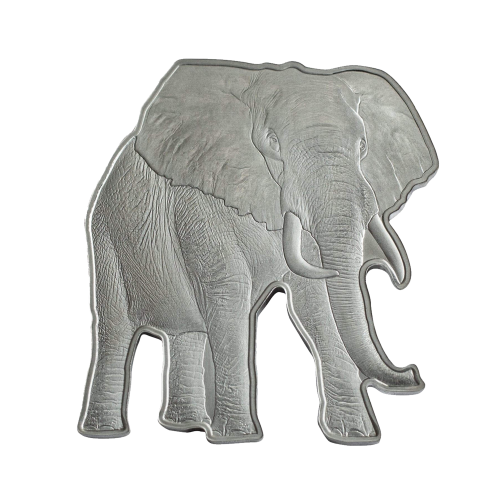Thumbnail 1 troy ounce zilveren munt Afrikaanse Olifant 2021 voorkant
