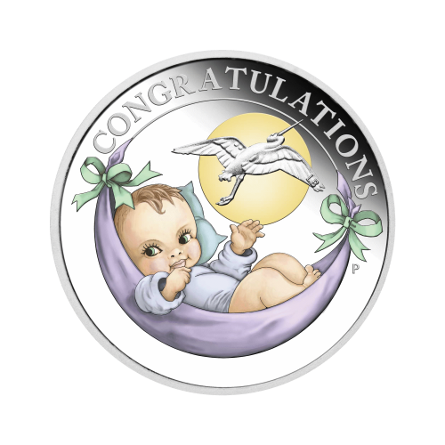 Thumbnail 1/2 troy ounce silver Newborn Baby coin 2022 front