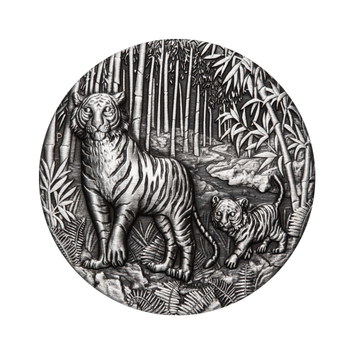 Thumbnail 2 oz Lunar Zilveren Munt 2022 voorkant