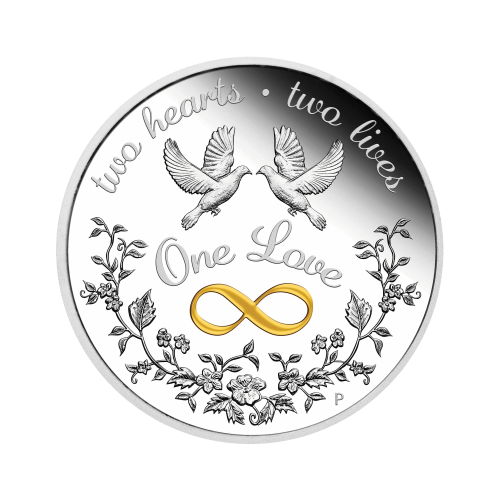 Thumbnail 1 troy ounce zilveren munt one love 2022 proof voorkant