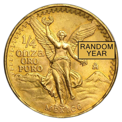 Thumbnail 1/4 oz Banco de Mexico Gouden Munt Divers voorkant
