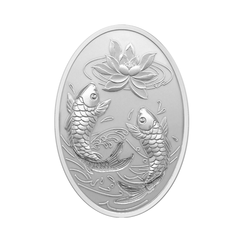 Thumbnail 1 troy ounce zilveren munt Auspicious Koi 2022 voorkant