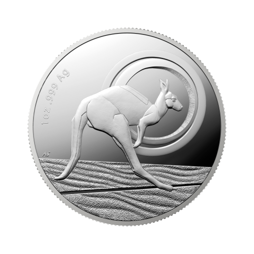Thumbnail 1 troy ounce zilveren munt RAM kangaroo Outback Majesty 2021 voorkant