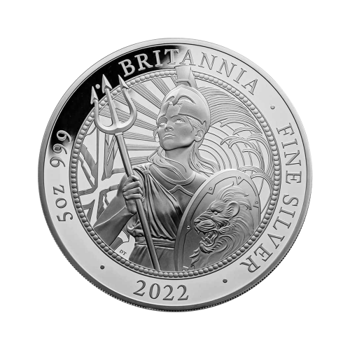 Thumbnail 5 oz Royal Mint Zilveren Munt 2022 voorkant