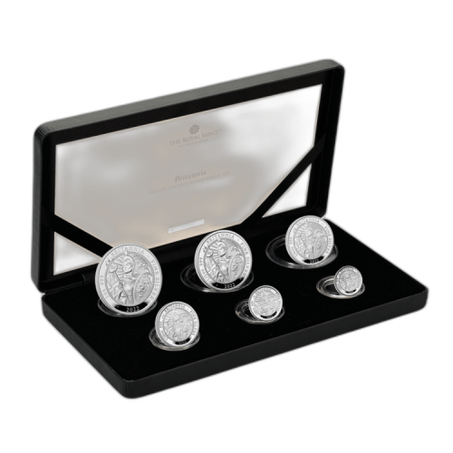 Thumbnail 6-delige zilveren Britannia set 2022 Proof voorkant