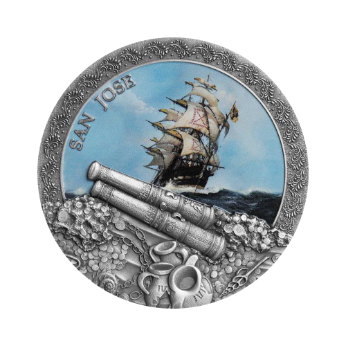 Thumbnail 2 troy ounce zilveren munt San Jose antieke afwerking 2022 voorkant