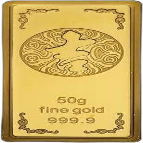 Thumbnail 50 gram Goudbaar People's Bank of China voorkant