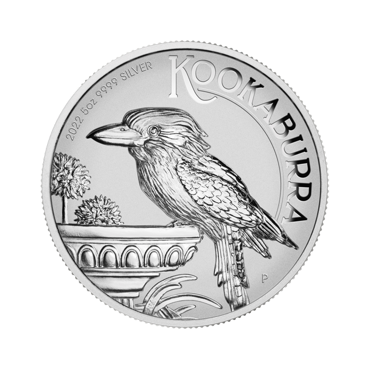 5 oz Kookaburra Zilveren Munt 2022 voorkant