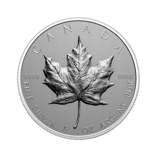 Thumbnail 5 oz Royal Canadian Mint Zilveren Munt 2022 voorkant