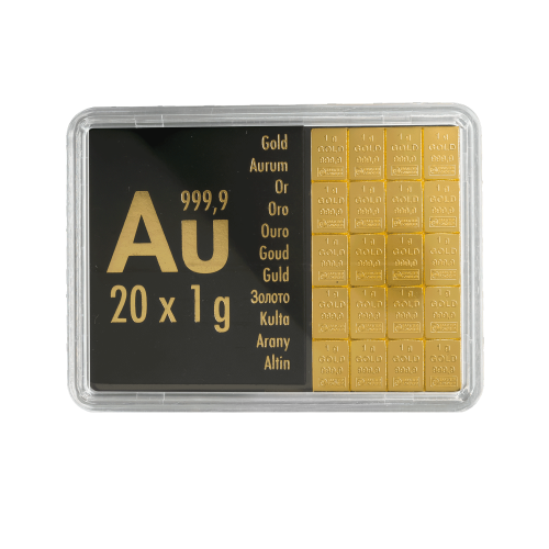 Thumbnail 20 x 1g Valcambi Gold Combibar angle 1