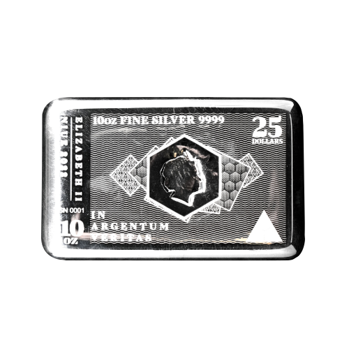 Thumbnail 10 troy ounce silver coin bar Silvernote 2022 front