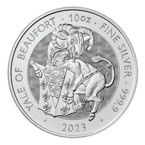 Thumbnail 10 oz Tudor Beasts Silver Coin front