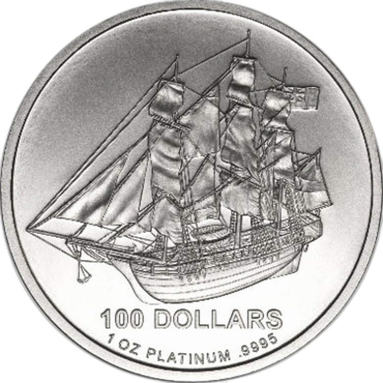1 troy ounce platinum Cook Islands munt 2017 voorkant