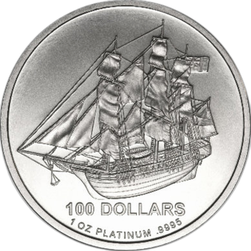 Thumbnail 1 troy ounce platinum Cook Islands munt 2017 voorkant