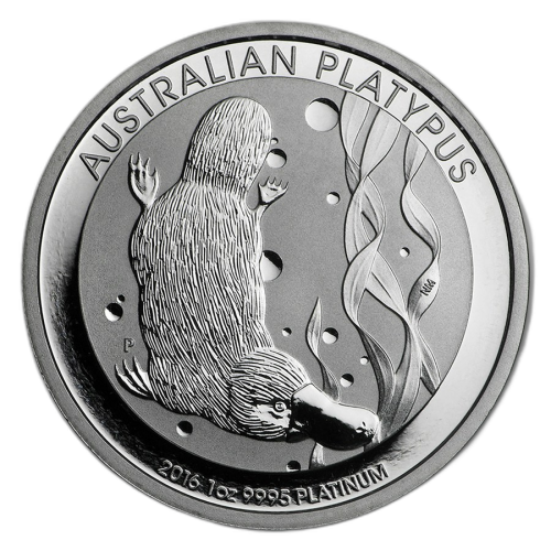 Thumbnail 1 Troy ounce platina Platypus munt voorkant