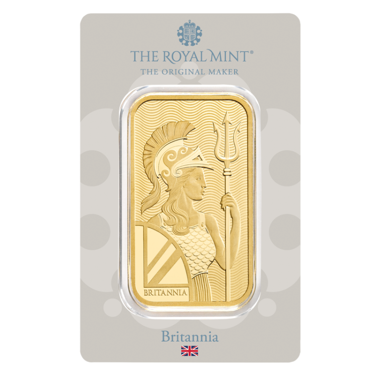 50g Royal Mint Lingot d'Or front