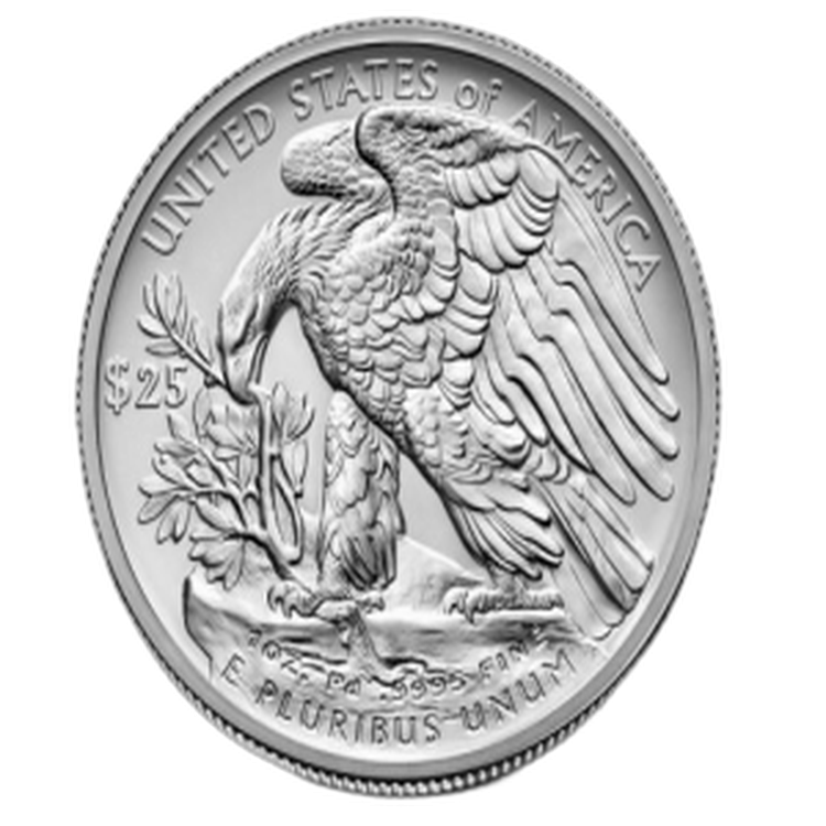 1 oz American Eagle Palladium Munt 2017 voorkant