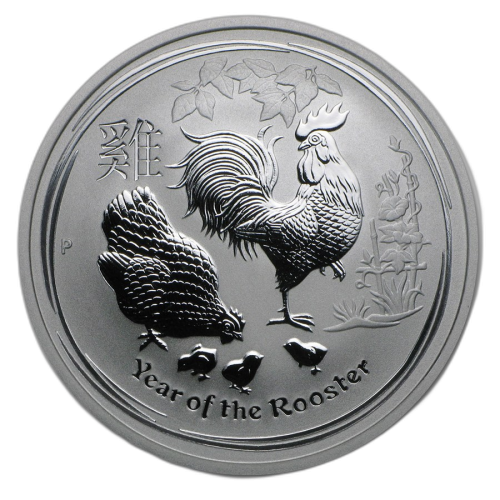 Thumbnail 1/2 oz Lunar Zilveren Munt 2017 voorkant