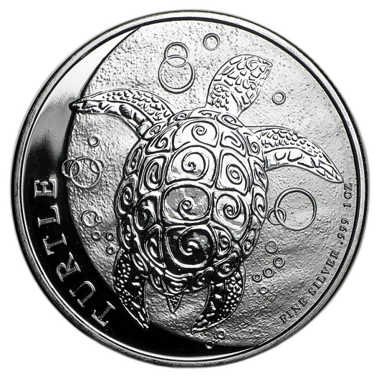 1 troy ounce silver coin Niue Hawksbill Turtle 2016 front