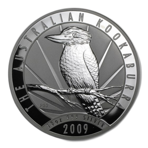 Thumbnail 10 oz Kookaburra Zilveren Munt 2009 voorkant