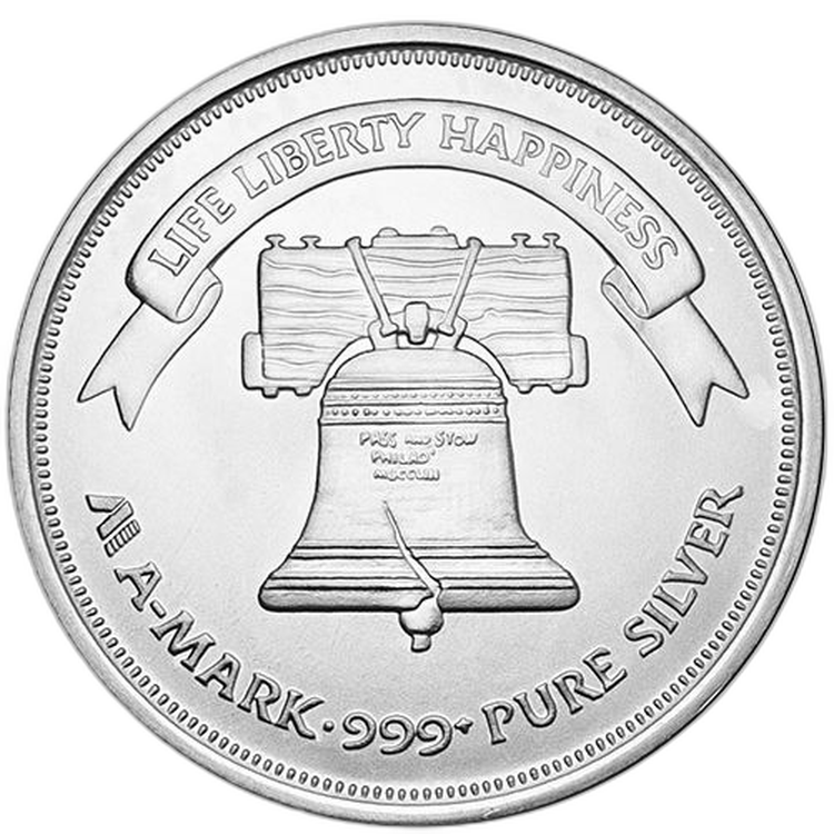 1 troy ounce silver Liberty Belle coin front