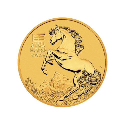 Thumbnail 1/4 oz d'or Lunar III Année du Cheval 2026 front