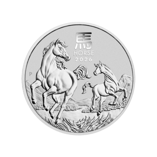 Thumbnail 5 oz d'argent Lunar III - Année du Cheval 2026 front