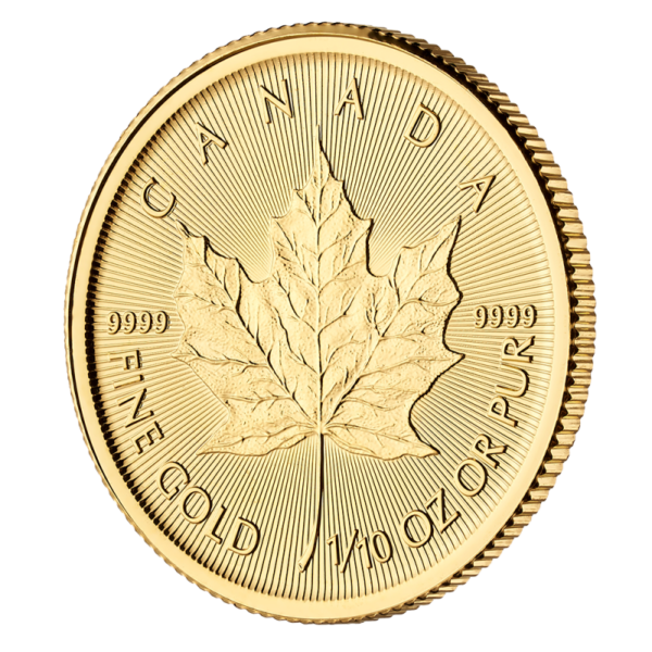 1/10 oz Maple Leaf Gold Coin (2019)(Front)