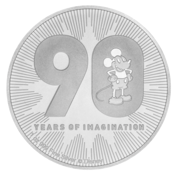 1 oz Disney Mickey Mouse Silver Coin (2018)(Front)