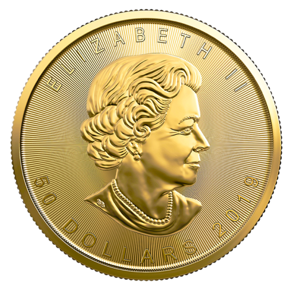 1 oz Maple Leaf Gold Coin (2019)(Back)