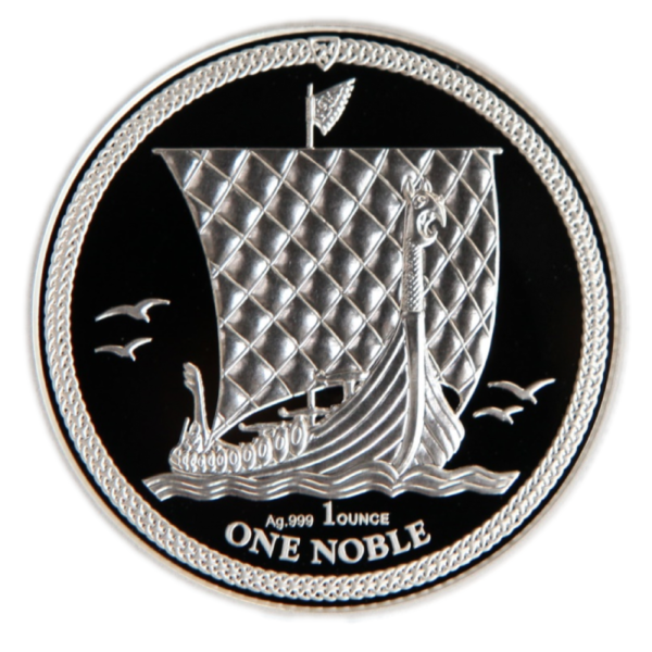 1 oz Noble Isle of Man PU Silver Coin (2018)(Front)
