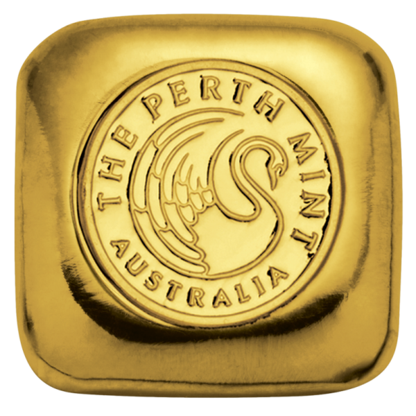 1 oz Perth Mint Gold Cast Bar(Back)