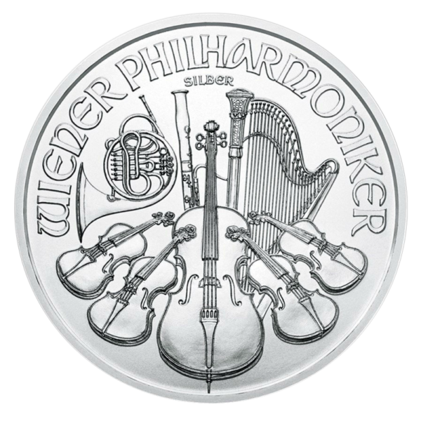 1 oz Vienna Philharmonic Silver Coin (2019)(Front)