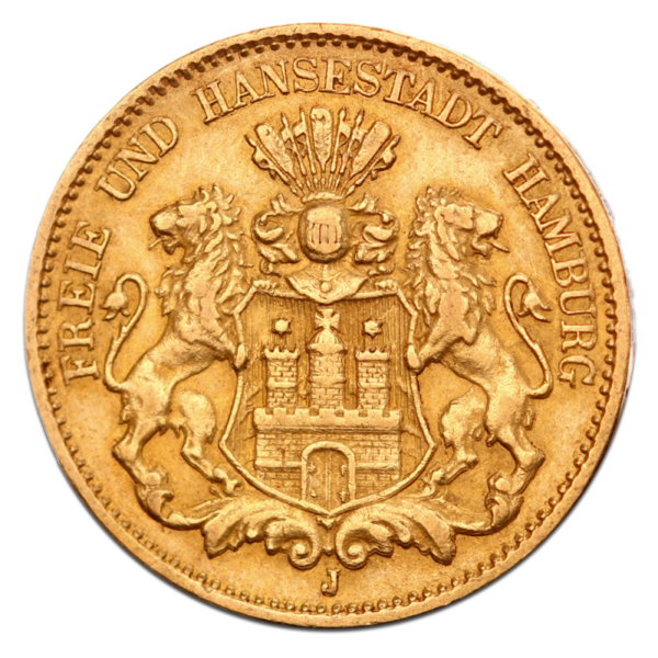 10 Mark | Free Hanseatic City of Hamburg | Gold | 1873-1913(Front)