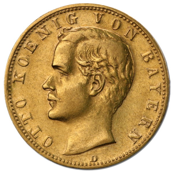 10 Mark, Otto, King of Bavaria, Gold(Front)