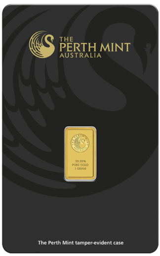 1g Gold Bullion | Perth Mint Gold Bar with Certificate | 1g(Front)