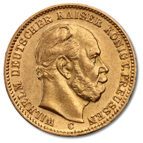 20 Mark Kaiser Wilhelm I., Prussia, Gold(Front)