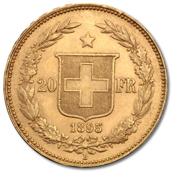 20 Swiss Francs, Helvetica(Back)