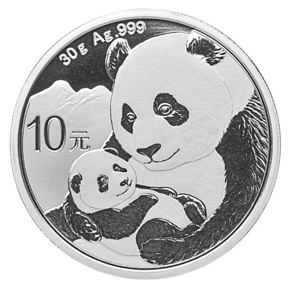30g China Panda Silver Coin (2019)(Front)